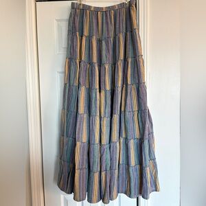NWOT Lakhays Cotton Bohemian Hippie Multicolor Maxi Skirt - M/L, Extra Long